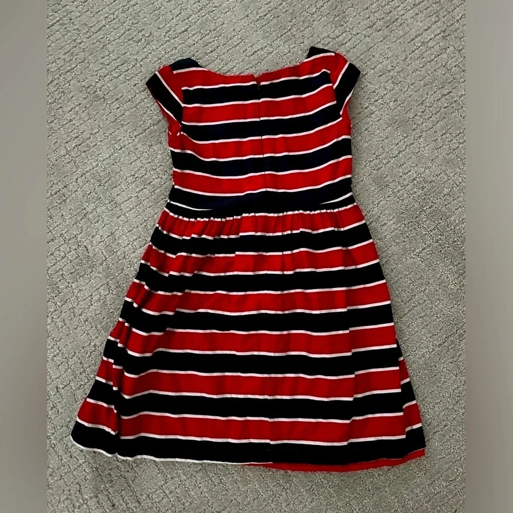 Gap kids red and navy striped dress, size 10 EUC